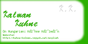 kalman kuhne business card